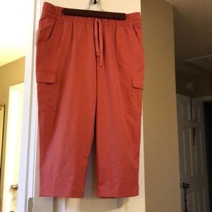 Matte orange cargo pants
